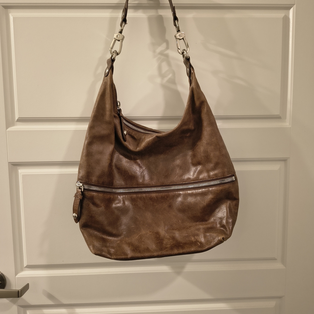 HOBO Floral Interior Leather Bag